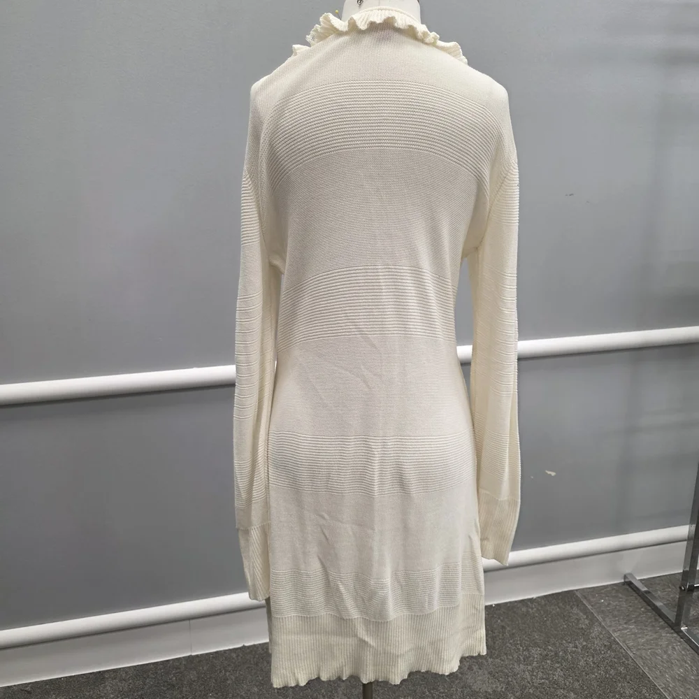 Elle Cream Ruffle Trim Cardigan - Picture 5 of 9